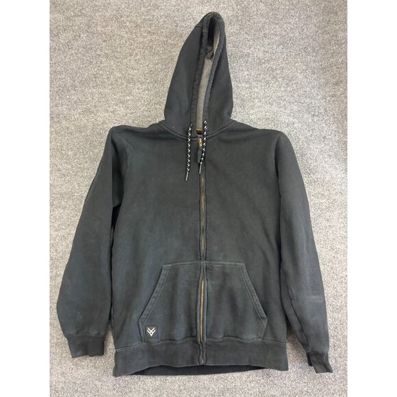 Hawx Work Gear Sweatshirt Men's Medium Black Thermal lined Full Zip Hooded - Picture 1 of 10